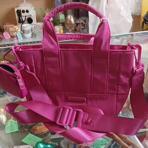 Madden Girl Pink Tote Bag with Adjustable Strap